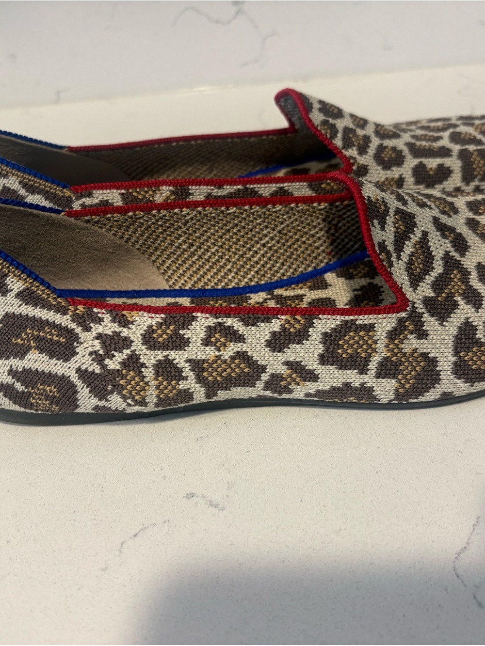 Leopard Print Slip-On Rothy’s with Contrast Trim - Picture 4 of 9